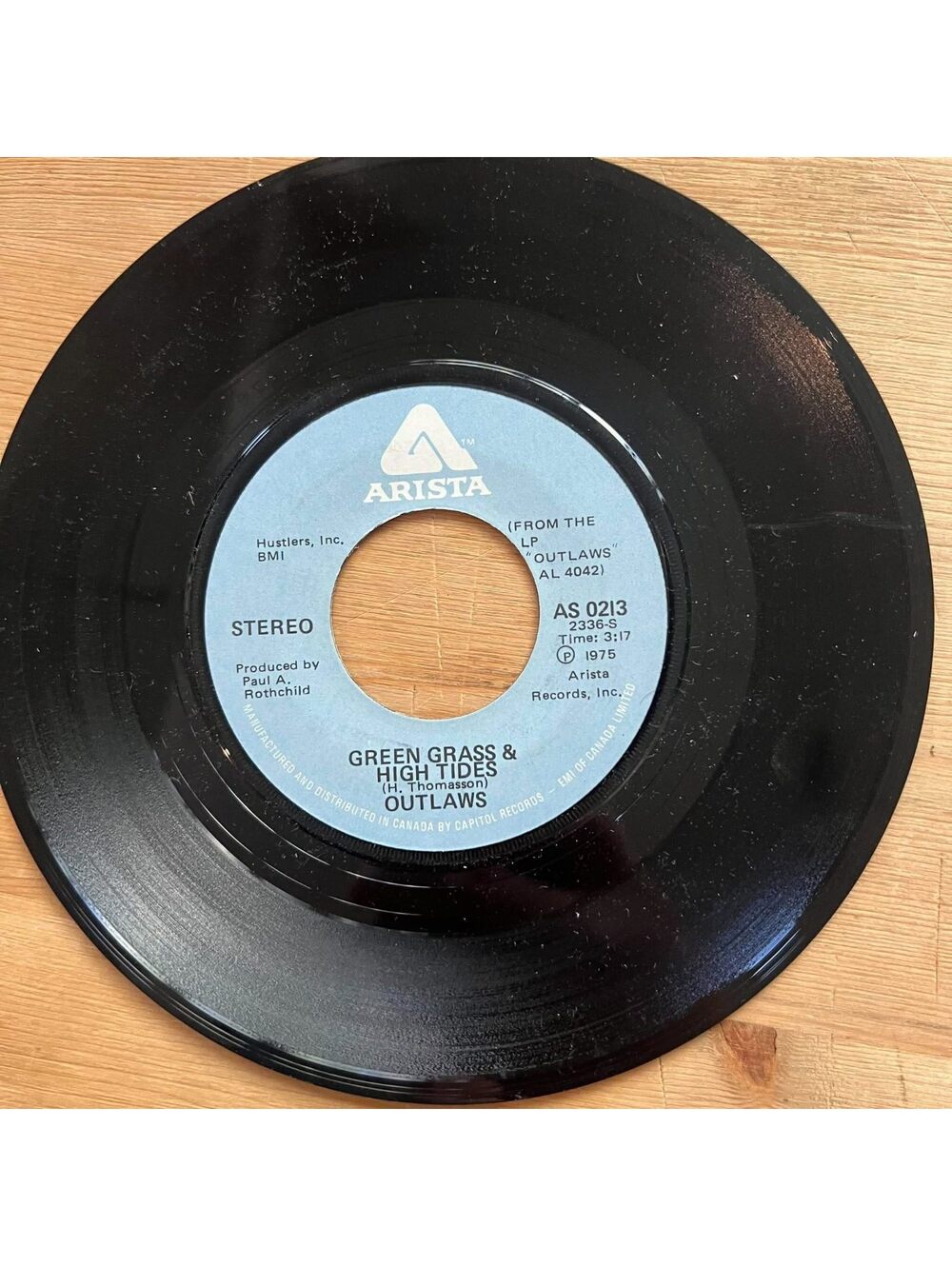Outlaws - Green Grass & High Tides/Prisoner 45rpm VG+ R12